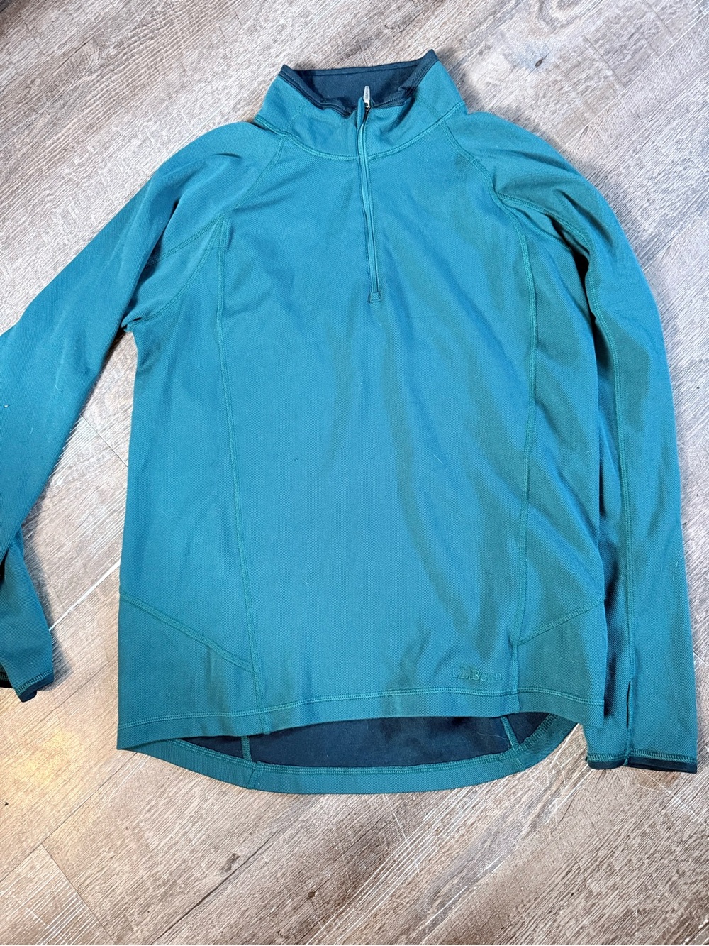 LL Bean Teal Half-Zip Men's Sweater